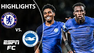 Chelsea vs Brighton  Carabao Cup Highlights  ESPN FC [upl. by Naraa]