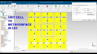 unit cell of metasurface 5G millimeter wave antenna array in cst [upl. by Nalyad]