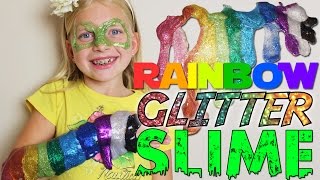 Glitter Slime  How to Make It AND Play With It [upl. by Ecinahs]