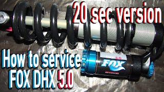 🔧FOX DHX 5 0 How to inspect and oil change in 20sec🕑 [upl. by Krid]