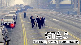 GTA 5  PRESIDENT OBAMA INAUGURATION IN LOS SANTOS Cinematic [upl. by Aniretak]