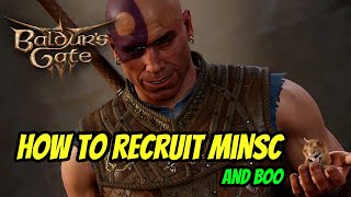 Baldurs Gate 3  How to Recruit Minsc and Boo [upl. by Asare]