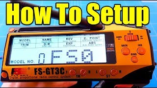 FlySky FSGT3C Setup Transmitter For Any Rc Car or Boat  How To [upl. by Hebel]