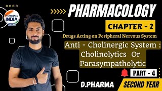 Anti  Cholinergic System  Cholinolytics Or Parasympatholytic  CH2  P4  PHARMACOLOGY  2nd YEAR [upl. by Assertal86]