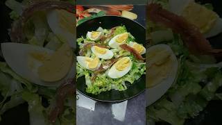 Salade aux Anchois et aux oeufs Recette rapide facile et délicieuse [upl. by Hanan]