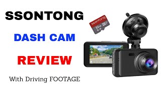 SSONTONG A10 DASH CAM REVIEW WITH DRIVING FOOTAGE FULL HD 108OP DASH CAM REVIEW [upl. by Ronaele]