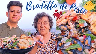 BRODETTO DI PESCE CON NONNA GINEVRA  Ricetta di San Benedetto  Lorenzo in cucina [upl. by Yhtac]