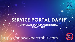 Service Portal D19  spModal popup additional features [upl. by Aida]