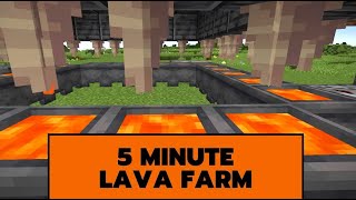 5 Minute Lava Farm Tutorial for Minecraft 121 and 117 [upl. by Lorens]