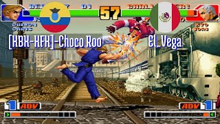 FT5 kof98 KBXKFKChoco Roo EC vs ElVega MX King of Fighters 98 Fightcade Oct 4 [upl. by Ddarb]