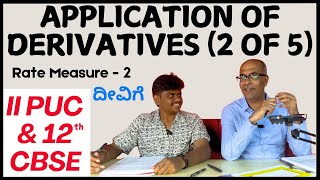 Application of Derivatives  2nd PUC amp 12th CBSE Board  Mathematics  Part 2 of 5 [upl. by Tadashi]