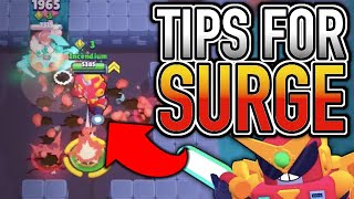 Surge Tips and Tricks in Brawl Stars  New Brawler Surge Gameplay [upl. by Chiquita]