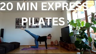 20 MIN EXPRESS PILATES FULL BODY WORKOUT  At HOME workout [upl. by Malarkey]