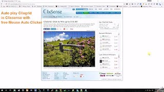 Auto play ClixGrid in Clixsense with free mouse auto clicker [upl. by Einnek]