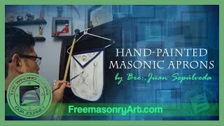 Hand Painted Masonic Aprons [upl. by Shafer]