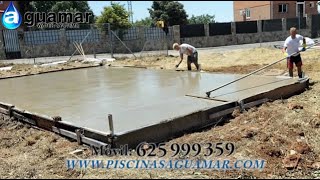 Piscinas Aguamar  Cimentación para casa de madera [upl. by Hanford776]