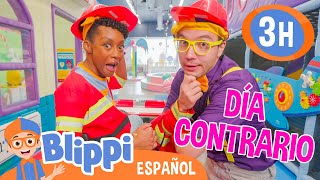 Día opuesto con Blippi y Meekah  Blippi Español  Videos educativos para niños  Aprende y Juega [upl. by Shaun]