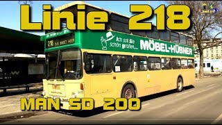 Busfahrt Linie 218 in Berlin im MAN SD 85 24032013 [upl. by Susej729]