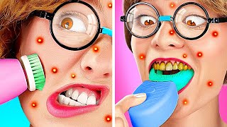 NERD Extreme MAKEOVER 🤓 How To Become POPULAR Beauty Transformation With Gadgets [upl. by Eenert894]