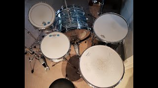 1971 Ludwig Bowling Ball Blue Oyster Pearl Drum Kit [upl. by Rawdin]