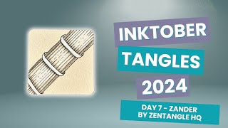 Inktober Tangles 2024 Day 7 Zander by Zentangle HQ [upl. by Adiasteb]