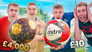 £10 vs £4000 Football WORLDS MOST EXPENSIVE FOOTBALL [upl. by Reyem]