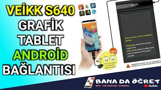 Veikk S640 Grafik Tablet Android Bağlantısı  Veikk S640 Çizim Tabletini Android Telefonda Kullanmak [upl. by Nicholle692]