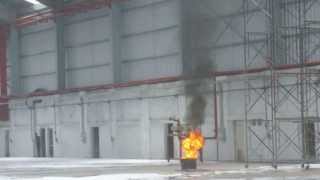 Aircraft hangar Foam Fire Suppression Test [upl. by Stephania615]