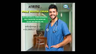 Oman Nurse Vacancy 2024 hiring nurses omanjobs [upl. by Adala431]