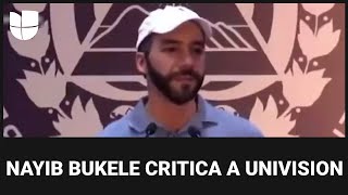 Bukele critica la cobertura de Univision en rueda de prensa tras ser reelegido presidente [upl. by Huba]