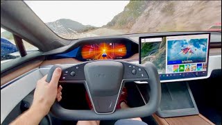 Tesla Model S Plaid POV Drive Review 060mph 19s [upl. by Salman]