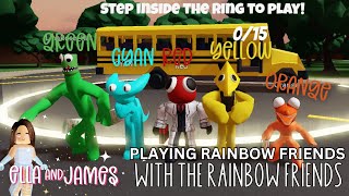 Playing rainbow friends with ORANGE RED CYAN YELLOW and GREEN  Roblox [upl. by Lemuela]