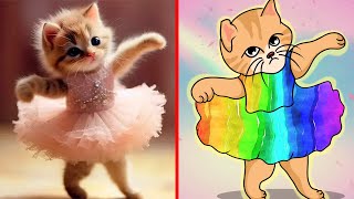 😂Cat Meme Unusual cats and dogs 🐱 Trending Funny Animals 2024 😹 funny cartoon drawing meme [upl. by Notnyw]