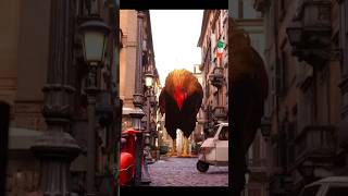 Giant Roosters walking on the Street rooster chicken giant ai aiartwork shorts youtubeshorts [upl. by Ainaznat821]