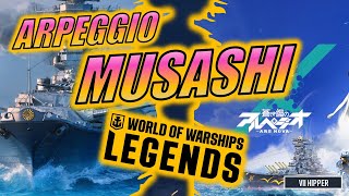 Testing Arpeggio Musashi Commander World of Warships Legends [upl. by Meid]