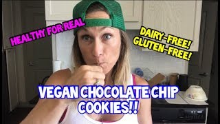 Vegan Chocolate Chip Cookies  No Dairy  No Gluten [upl. by Aenyl]