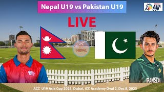 🔴LIVE Nepal U19 vs Pakistan U19 Cricket Match  ACC Mens U19 Asia Cup 2023  NEP vs PAK Live [upl. by Macnair]