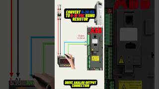 ABB drive analog output connection  020 mA  010 V ytshorts drive abb wiring meter analog [upl. by Aek]