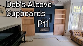 Debras Alcove cupboards amp Shelves build Pt1  Making the carcasses from QMark ply [upl. by Tebazile]