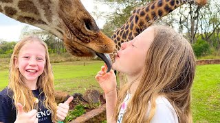 Nastya and Dad Family trip to African kids and wild animals [upl. by Estren]