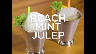 Peach Mint Julep Cocktail Recipe [upl. by Nealon]