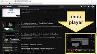 YouTube Desktop Mini Player NEW for March 2018 Demo [upl. by Zetroc]