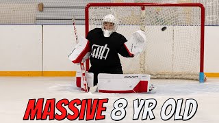 8 Year Old Hockey Goaltender Training Session [upl. by Berke]