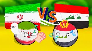 COMPARISON IRAN VS IRAQ countryballs [upl. by Adnalra]