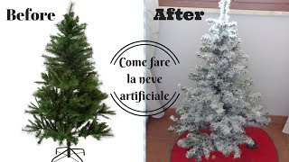 DIY SNOW FLOCKING  Come fare lalbero effetto neve [upl. by Martelli459]