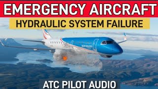 AIRCRAFT 🆘 HYDRAULIC SYSTEM FAILURE ATC PILOT AUDIO REPUBLIC AIRWAYS EMBRAER [upl. by Aretak742]