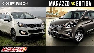 Mahindra Marazzo vs Maruti Ertiga 2018 Comparison  Hindi  MotorOctane [upl. by Fornof]