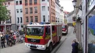 ELW  RTW 1 BF FW 1  DLK 2312  LF 102000  TLF 1625 Feuerwehr Jena 15062014 [upl. by Ezaria]