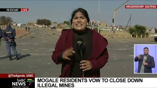 Krugersdorp  Residents of Mogale City on Gautengs West Rand vow to close down illegal mines [upl. by Fonz167]