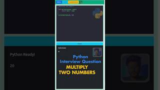 Python Interview Questions  Multiply Two Numbers python coding programming shortsfeed [upl. by Chloras]